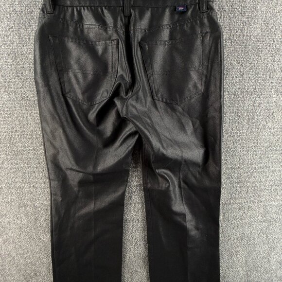 Tommy Jeans Black Size 1 Small Shiny Pants Pockets Club Leather-look ACTL 26X25 - Picture 12 of 16